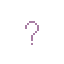 a purple question mark